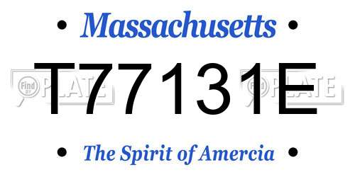 T77131E Massachusetts License Plate