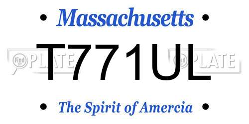 T771UL Massachusetts License Plate