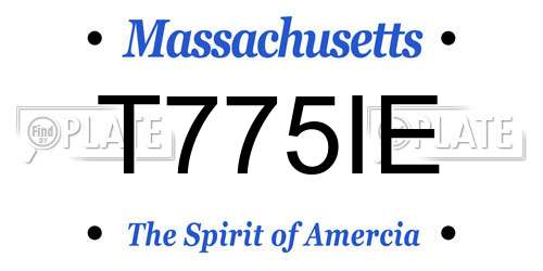 T775IE Massachusetts License Plate