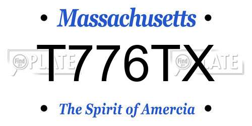 T776TX Massachusetts License Plate