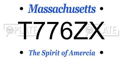 T776ZX Massachusetts License Plate