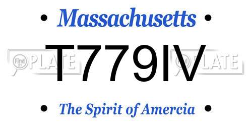 T779IV Massachusetts License Plate