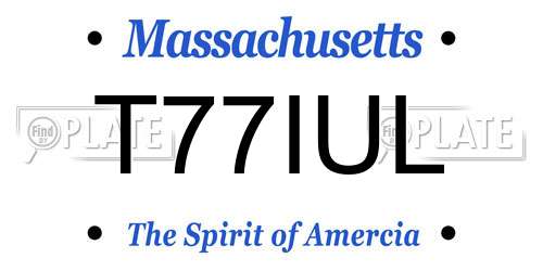 T77IUL Massachusetts License Plate
