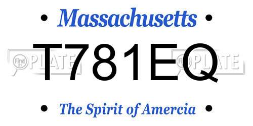 T781EQ Massachusetts License Plate