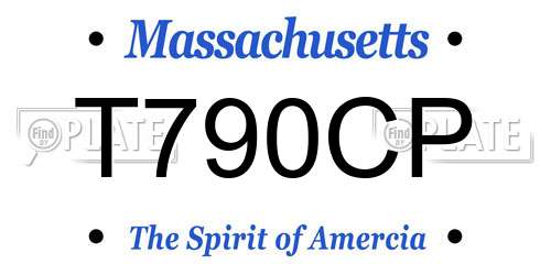T790CP Massachusetts License Plate