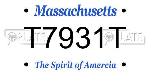 T7931T Massachusetts License Plate