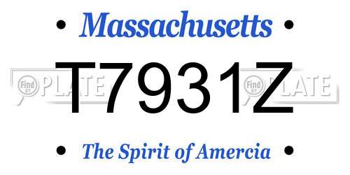 T7931Z Massachusetts License Plate