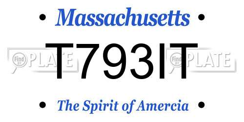 T793IT Massachusetts License Plate