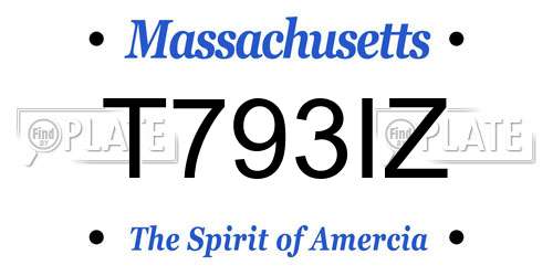 T793IZ Massachusetts License Plate