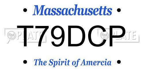 T79DCP Massachusetts License Plate
