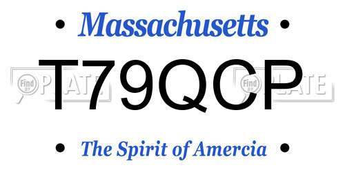 T79QCP Massachusetts License Plate