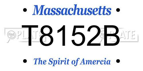 T8152B Massachusetts License Plate