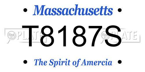 T8187S Massachusetts License Plate