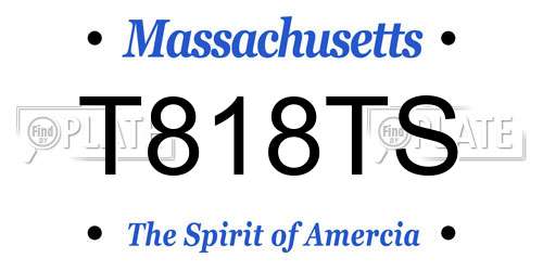 T818TS Massachusetts License Plate