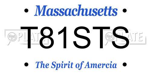 T81STS Massachusetts License Plate