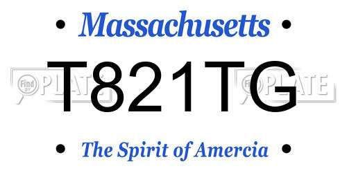 T821TG Massachusetts License Plate