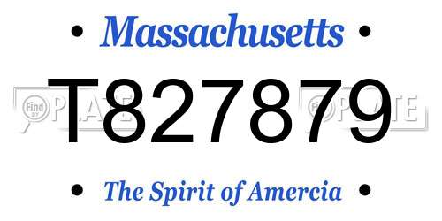 T827879 Massachusetts License Plate