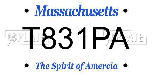 T831PA Massachusetts License Plate