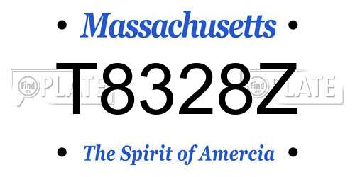 T8328Z Massachusetts License Plate