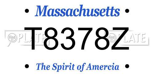 T8378Z Massachusetts License Plate