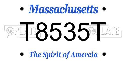 T8535T Massachusetts License Plate