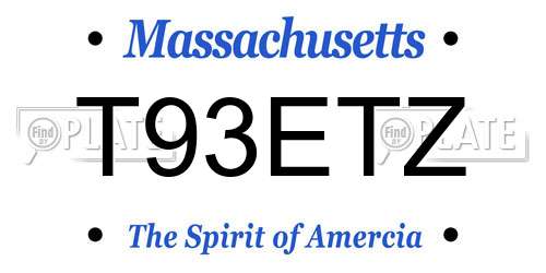 T93ETZ Massachusetts License Plate