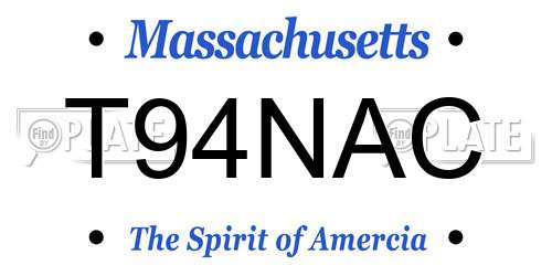 T94NAC Massachusetts License Plate
