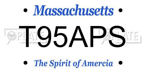 T95APS Massachusetts License Plate