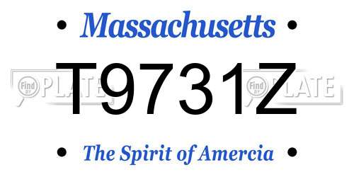 T9731Z Massachusetts License Plate