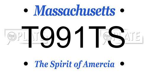 T991TS Massachusetts License Plate