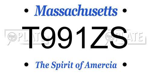 T991ZS Massachusetts License Plate