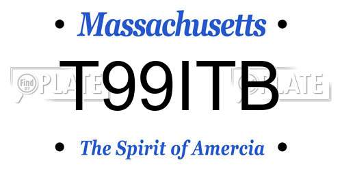 T99ITB Massachusetts License Plate