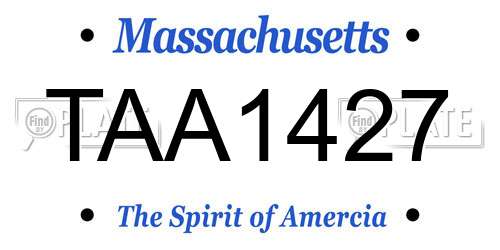 TAA1427 Massachusetts License Plate