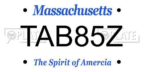 TAB85Z Massachusetts License Plate