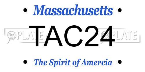 TAC24 Massachusetts License Plate