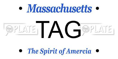 TAG Massachusetts License Plate