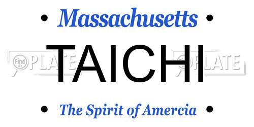 TAICHI Massachusetts License Plate