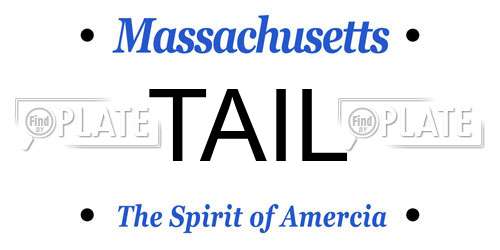 TAIL Massachusetts License Plate