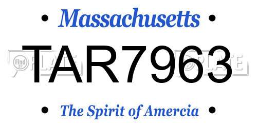 TAR7963 Massachusetts License Plate