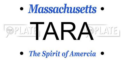 TARA Massachusetts License Plate