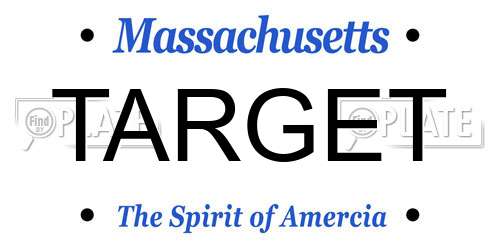 TARGET Massachusetts License Plate
