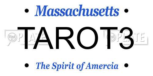 TAROT3 Massachusetts License Plate
