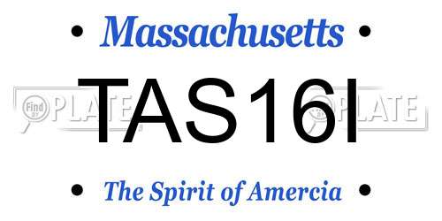 TAS16I Massachusetts License Plate