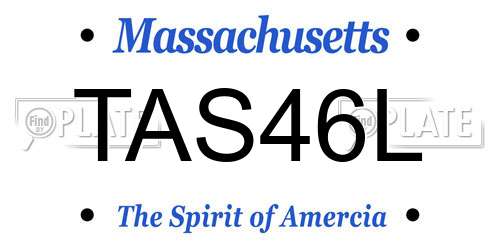 TAS46L Massachusetts License Plate