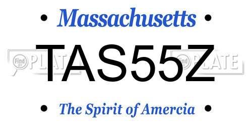 TAS55Z Massachusetts License Plate