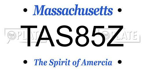 TAS85Z Massachusetts License Plate