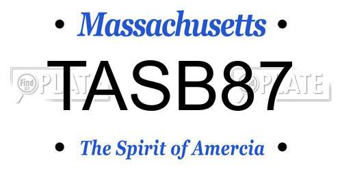 TASB87 Massachusetts License Plate