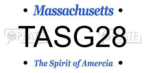 TASG28 Massachusetts License Plate