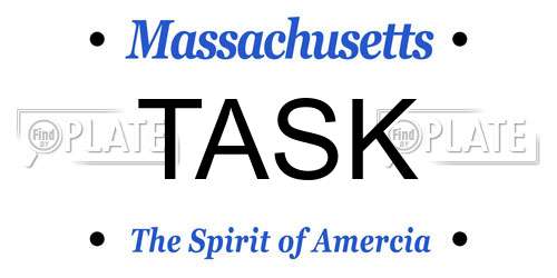 TASK Massachusetts License Plate