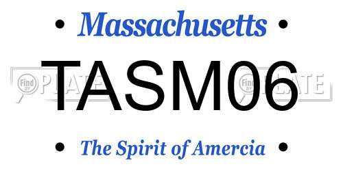TASM06 Massachusetts License Plate